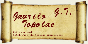Gavrilo Topolac vizit kartica